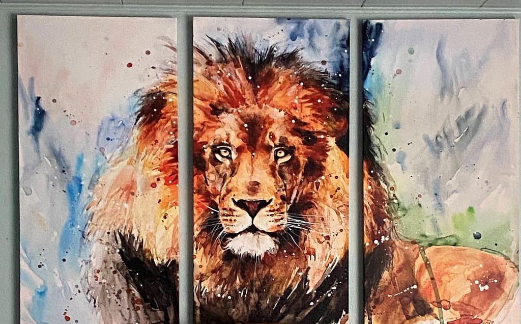 lion painting