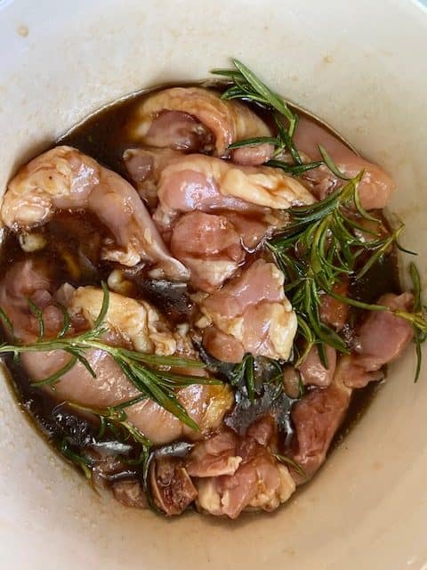 Raw Chicken in Balsamic Marinade