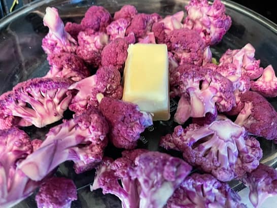 Purple Cauliflower and butter