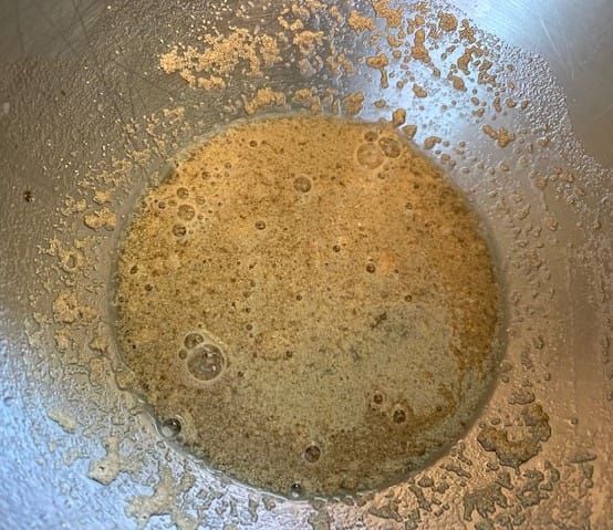 Yeast, potato water, and sugar. 