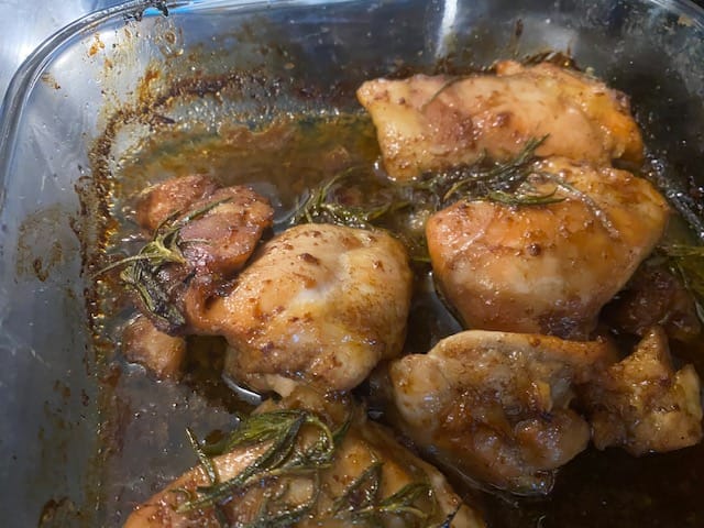 Cooked Chicken in Balsamic Marinade