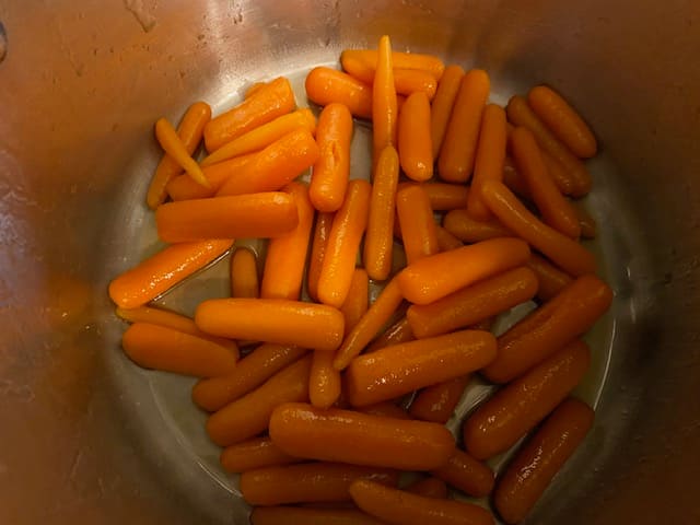 Honey glazed baby carrots