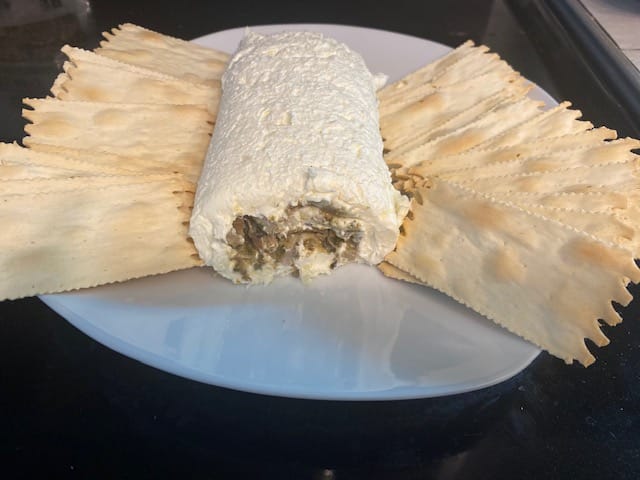 Smoked Oyster roll with Crackers