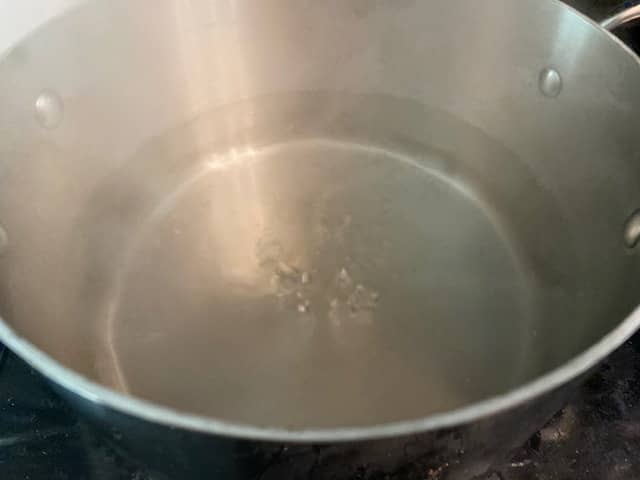 Water almost boiling