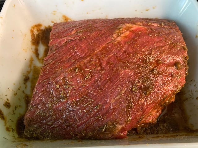 Marinated Brisket uncooked