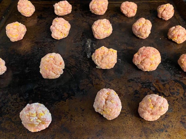 Sausage balls raw