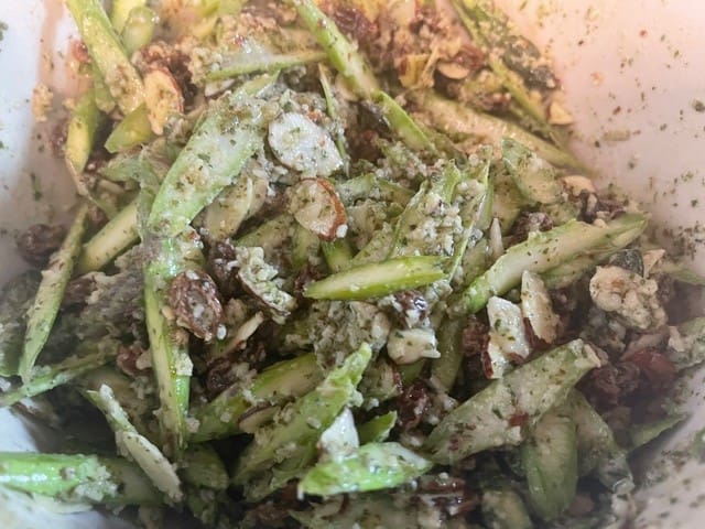 Asparagus Salad with mint pesto